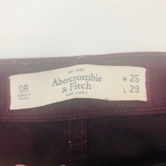 [Abercrombie & Fitch] Maroon Skinny Jeans Pants - Picture 5 of 7
